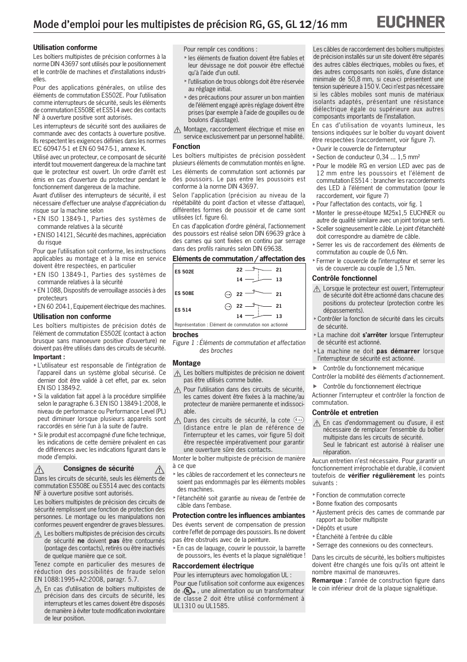 6 mm | EUCHNER GL 12/16 mm User Manual | Page 7 / 12