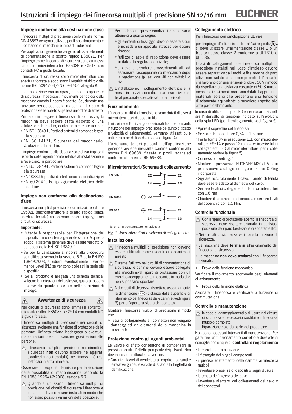 EUCHNER SN 12/16 mm User Manual | Page 10 / 12