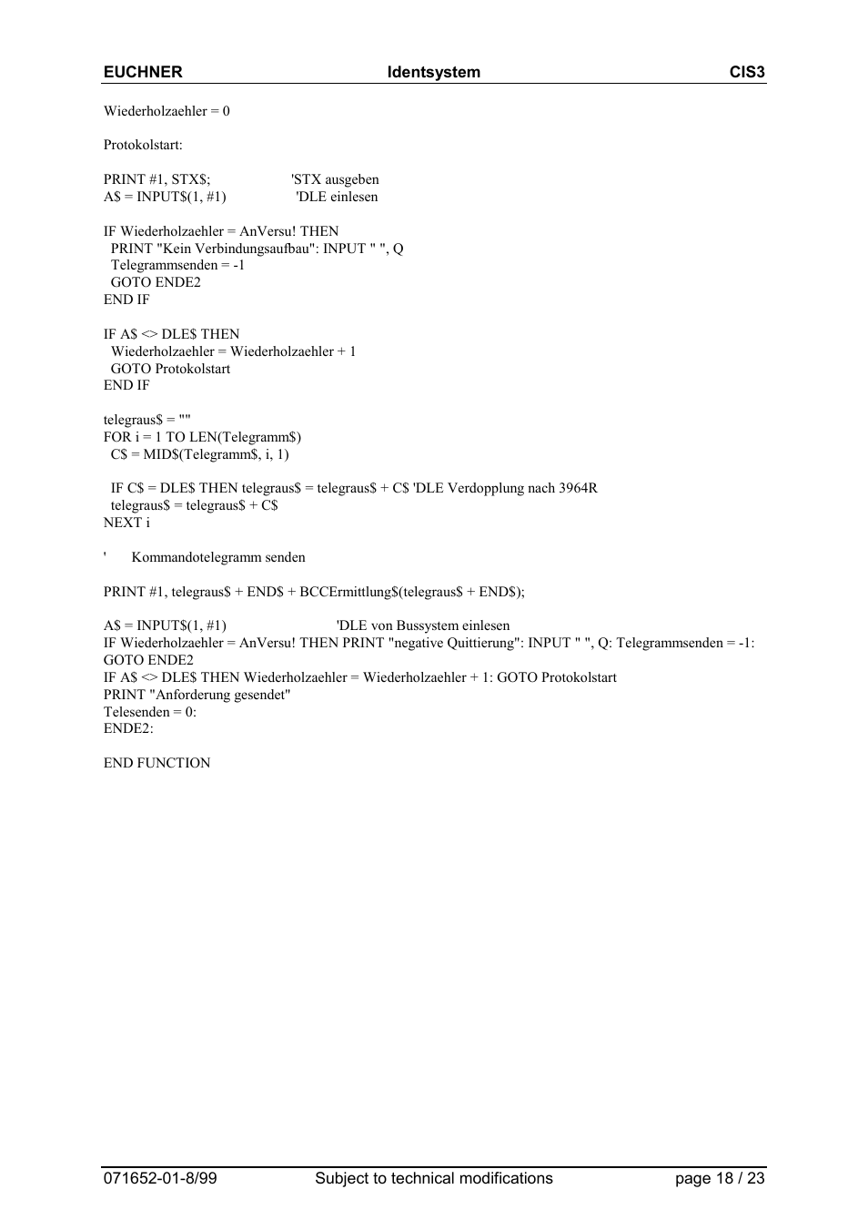 EUCHNER CIS3(A) User Manual | Page 18 / 23