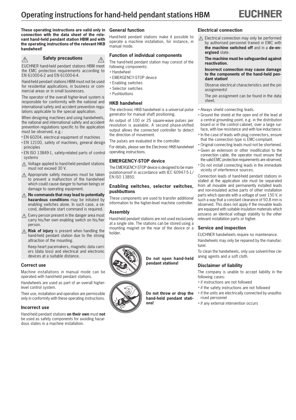 EUCHNER HBM User Manual | Page 3 / 8