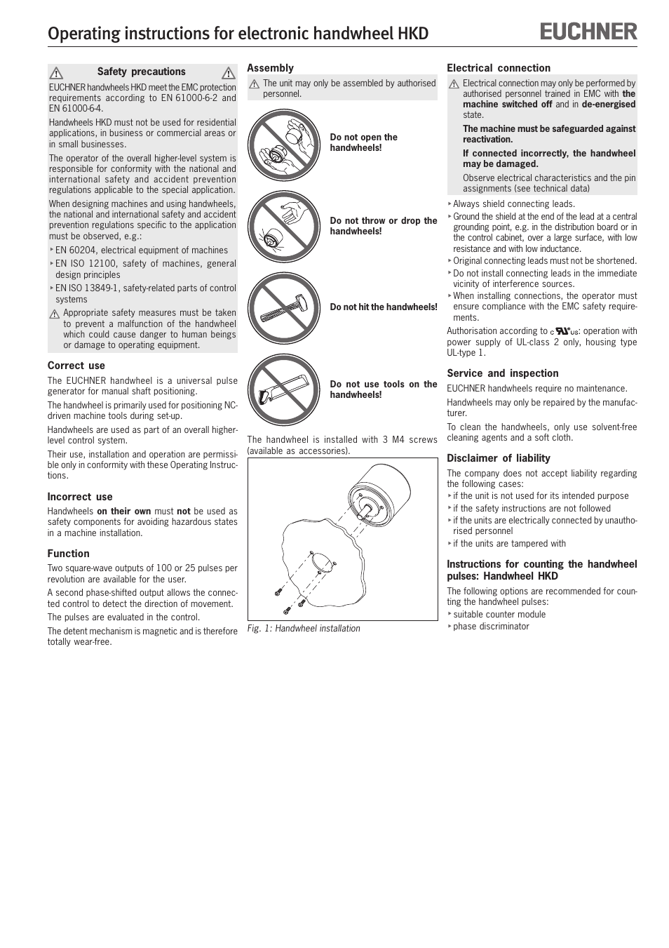 EUCHNER HKD User Manual | Page 3 / 8