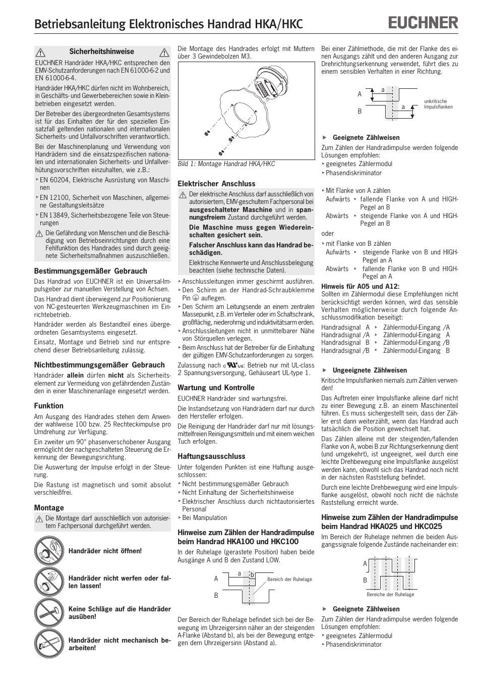 EUCHNER HKA User Manual | 8 pages
