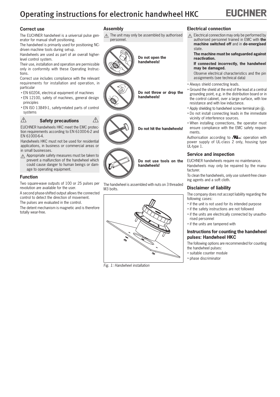 EUCHNER HKC User Manual | Page 3 / 8