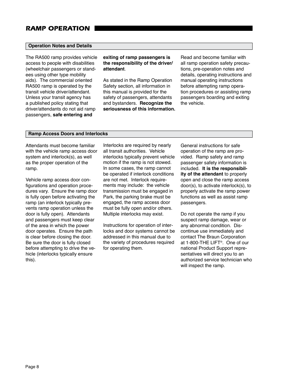 Ramp operation | Braun RA500 User Manual | Page 10 / 48