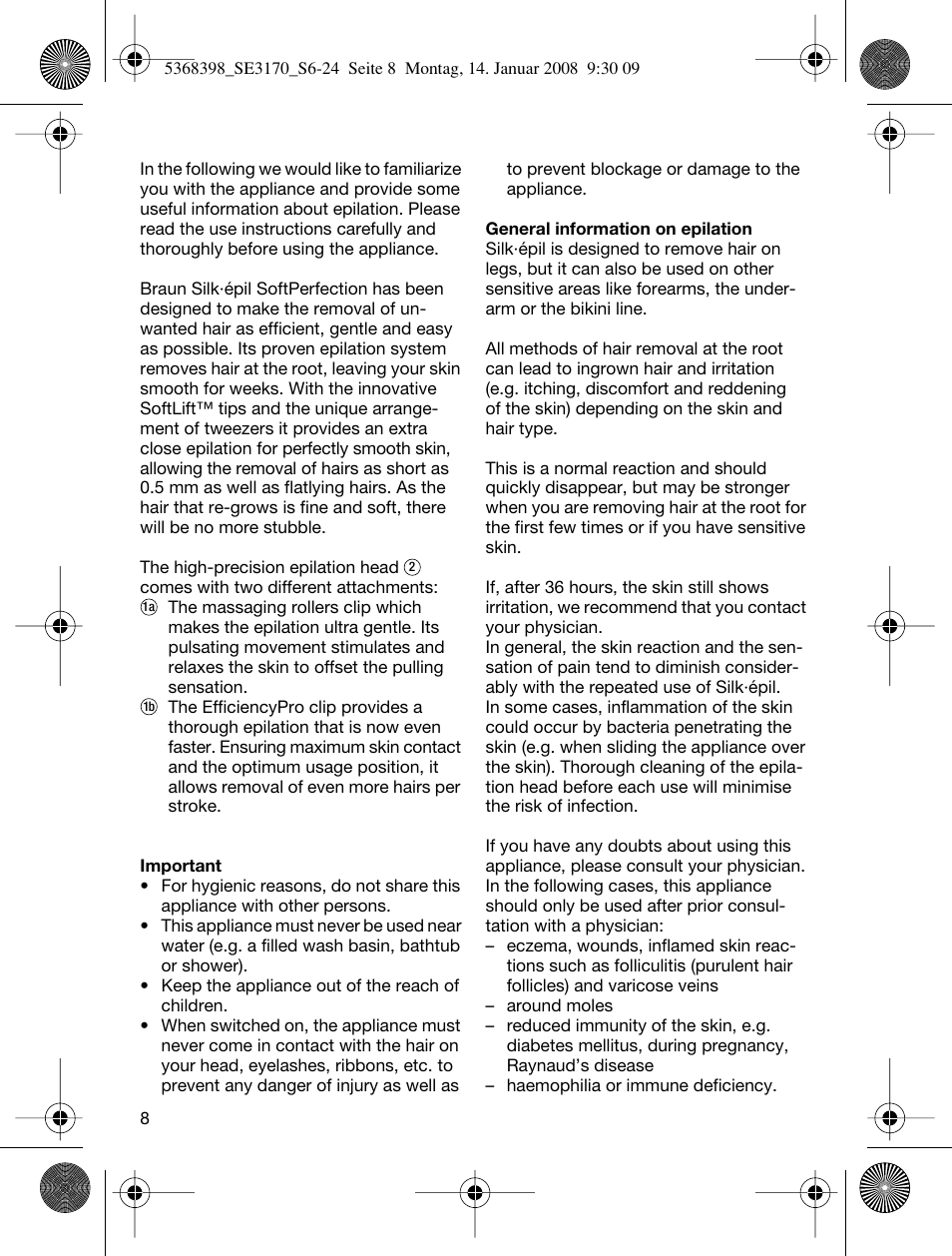 Braun 3170 User Manual | Page 7 / 23
