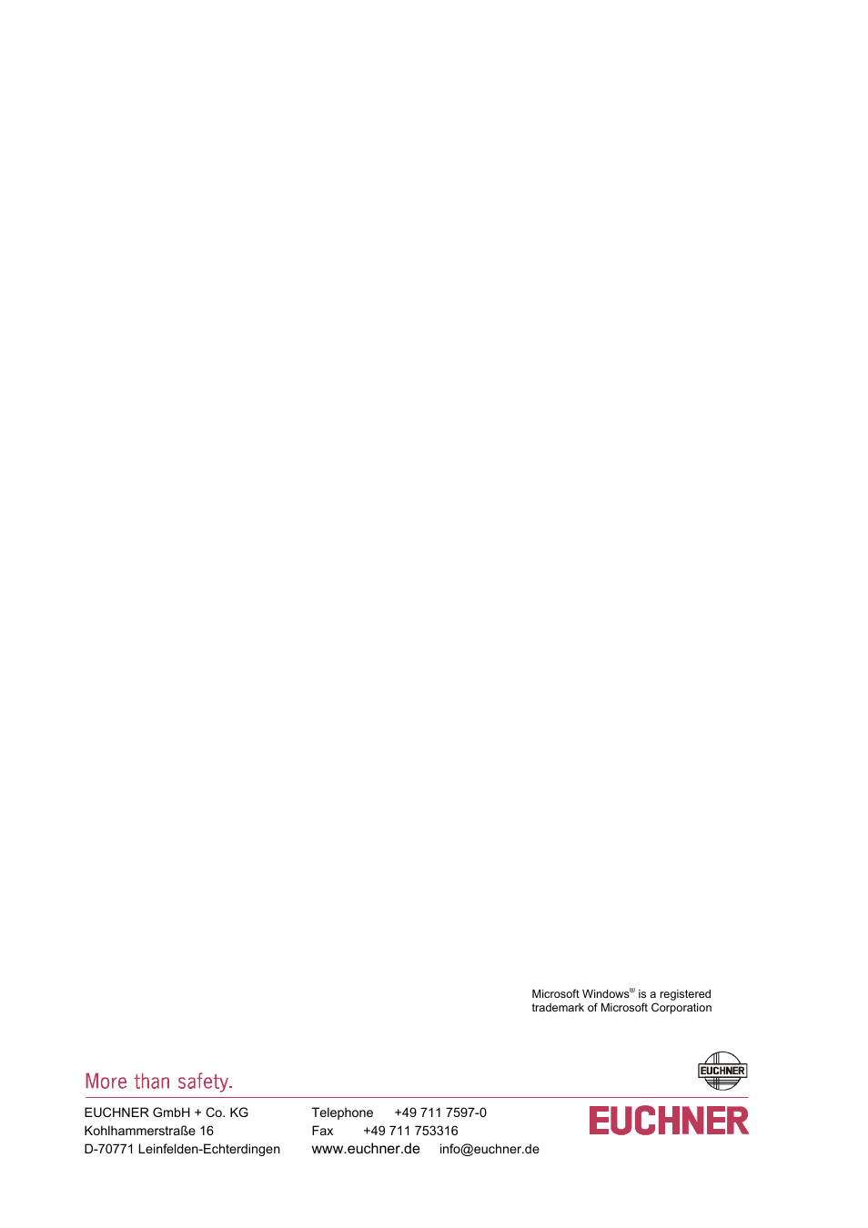 EUCHNER FSA Light User Manual | Page 40 / 40