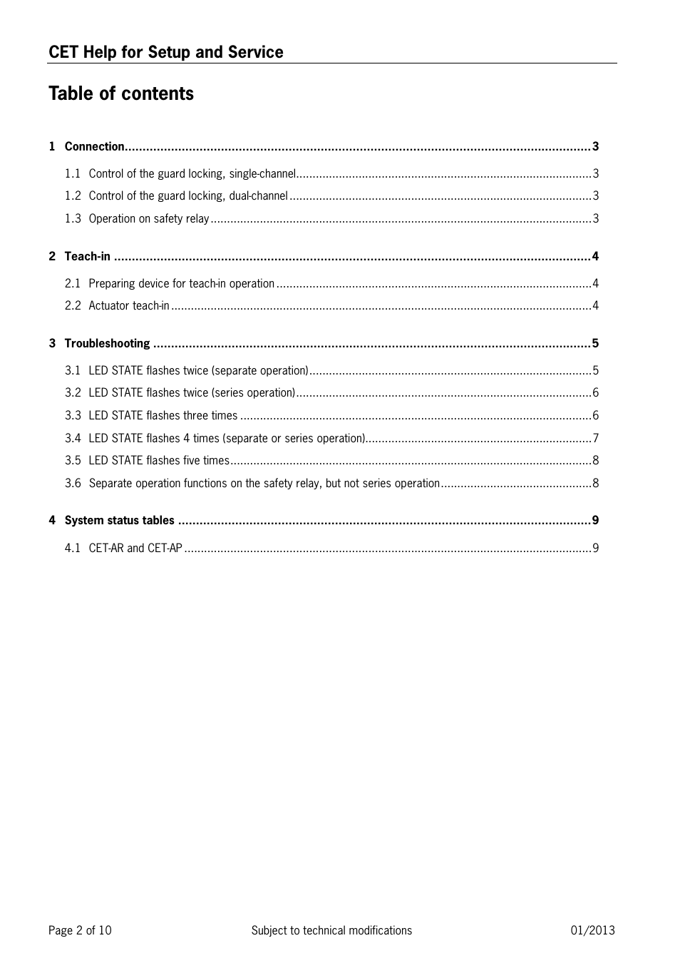 EUCHNER CET User Manual | Page 2 / 10