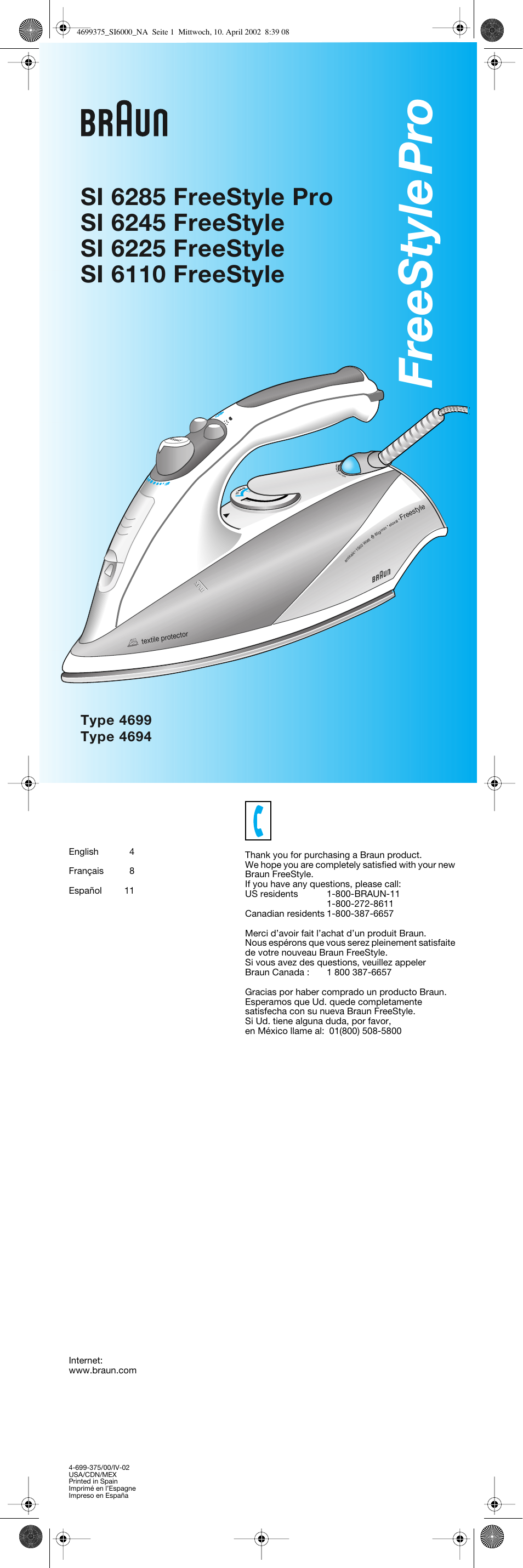 Braun SI6110 User Manual | 12 pages