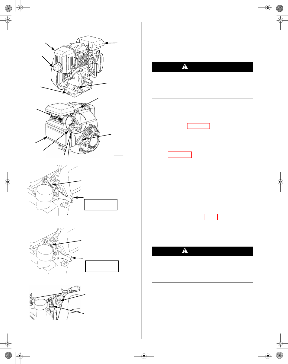 Component & control location, Before operation checks, Is your engine ready to go | Operation, Safe operating precautions, Before operation checks .2, Warning | Euramco Safety GC Series User Manual | Page 2 / 46