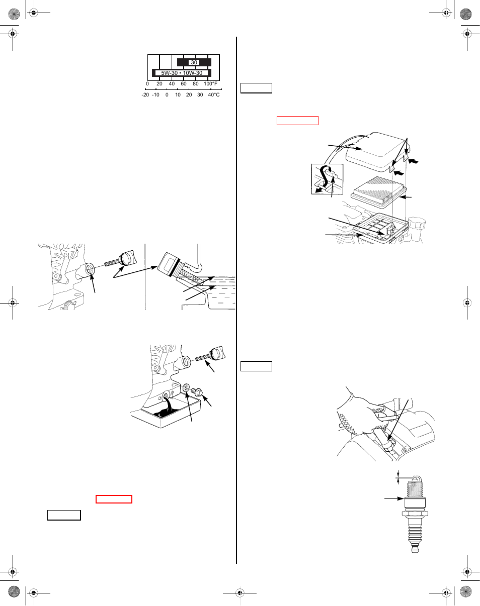 Engine oil, Recommended oil, Oil level check | Oil change, Air cleaner, Spark plug | Euramco Safety GC Series User Manual | Page 6 / 46