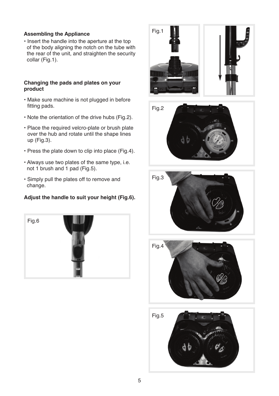Ewbank Floor Scrubber & Polisher FP160 User Manual | Page 5 / 12