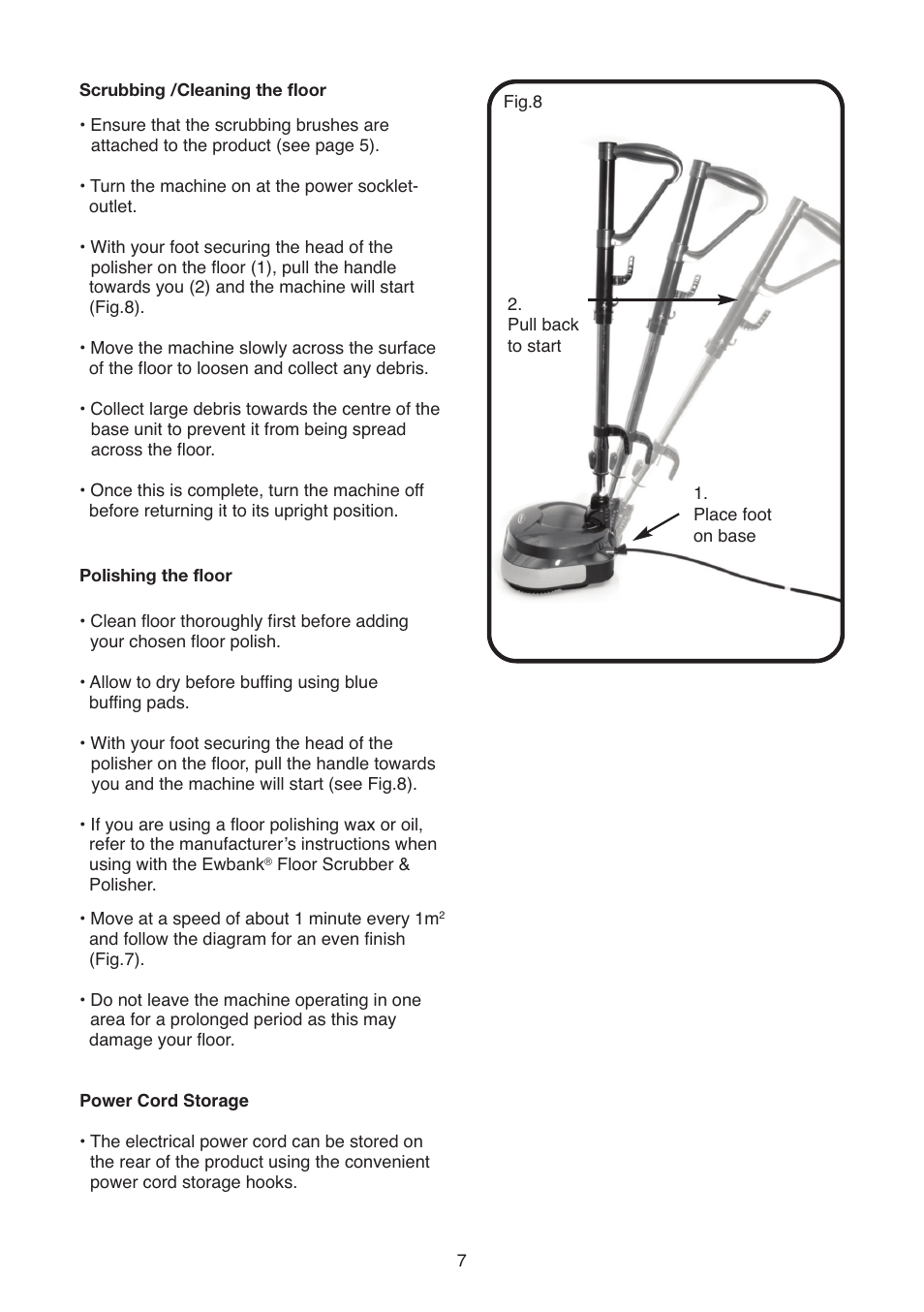 Ewbank Floor Scrubber & Polisher FP160 User Manual | Page 7 / 12