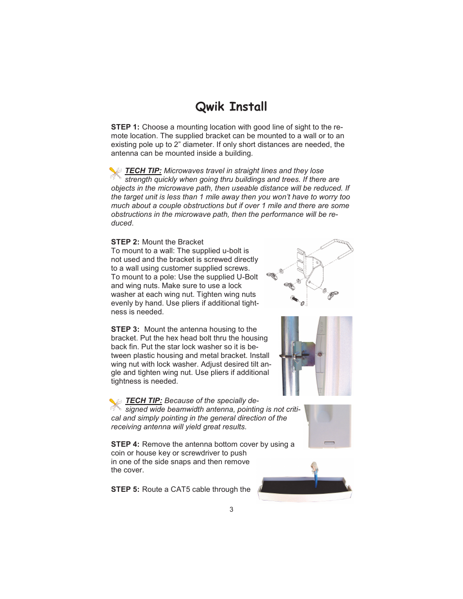 Qwik install | EZWatch EZBR-0519 User Manual | Page 3 / 12