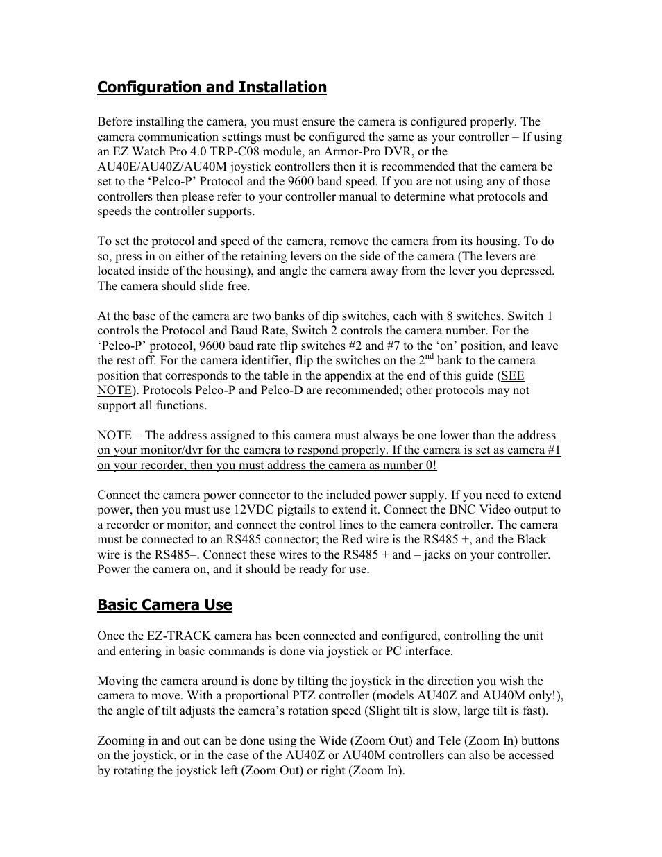 EZWatch EZ-TRACK-DOME User Manual | 18 pages