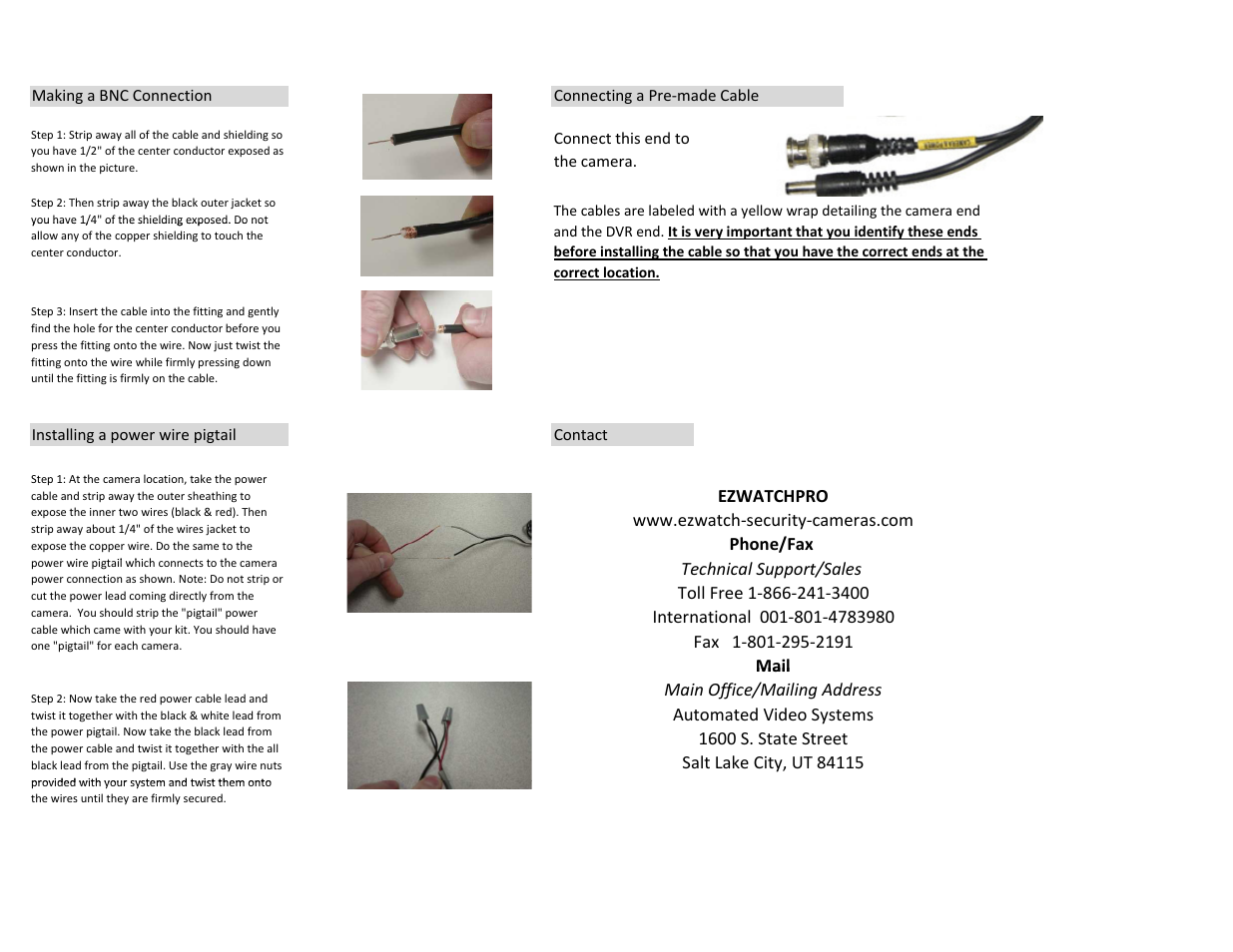 EZWatch 200IR-OD User Manual | Page 2 / 2