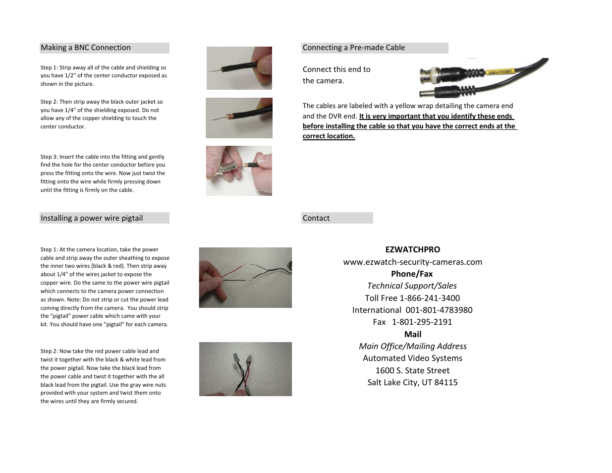 EZWatch EZ-DOMEPRO-VP User Manual | Page 2 / 2
