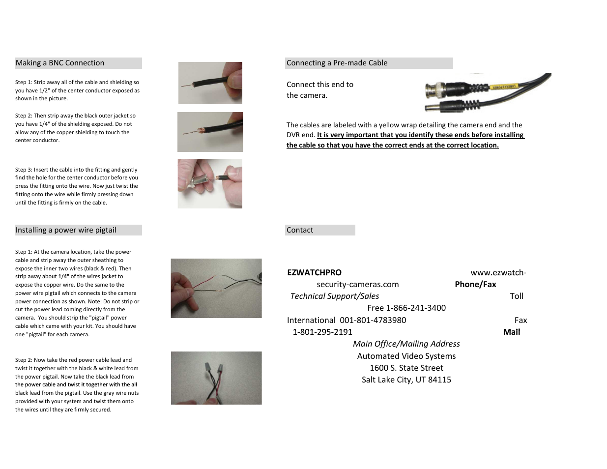 EZWatch EZDOME-VP User Manual | Page 2 / 2