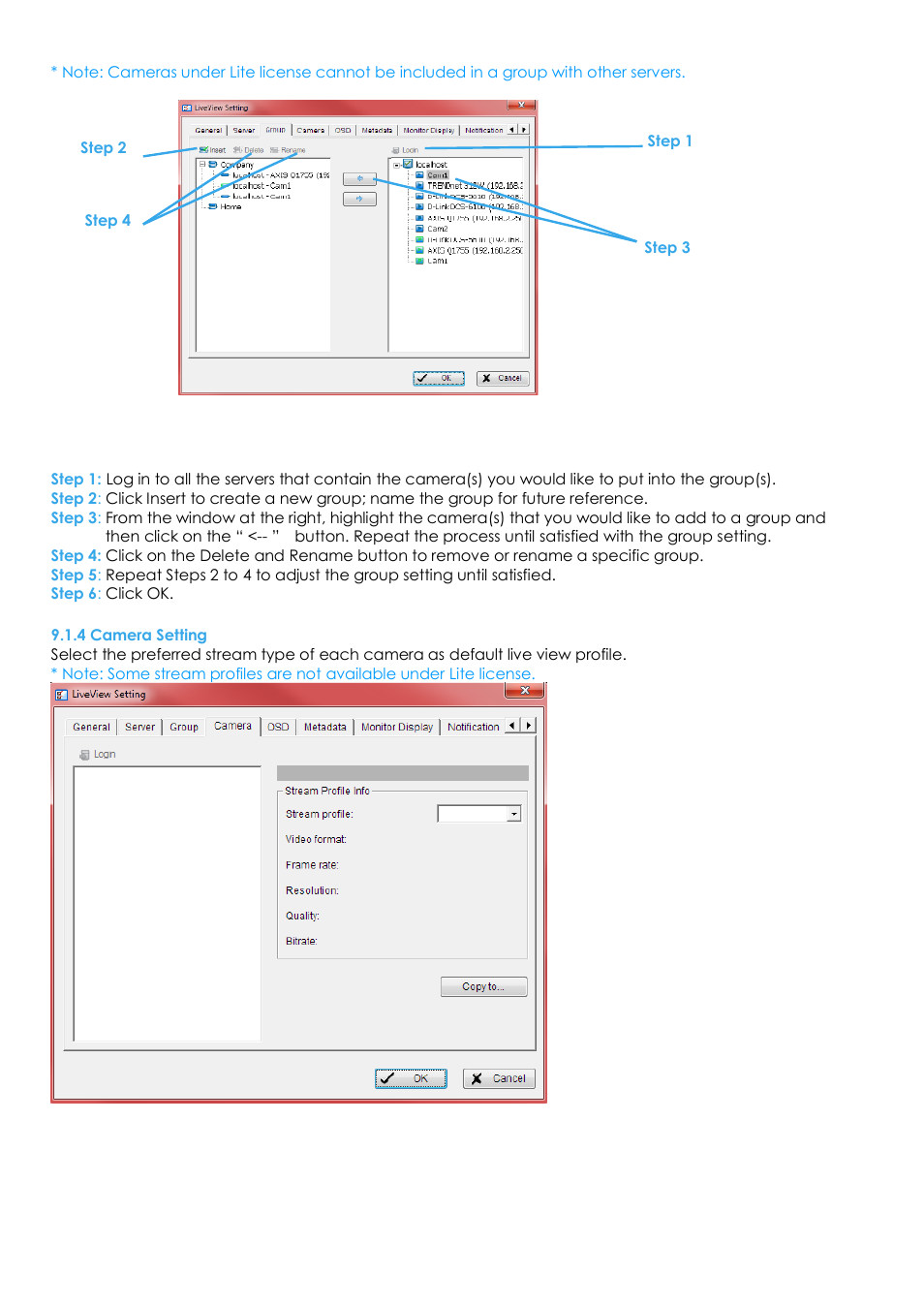 4 camera setting | EZWatch Evolution User Manual | Page 100 / 130