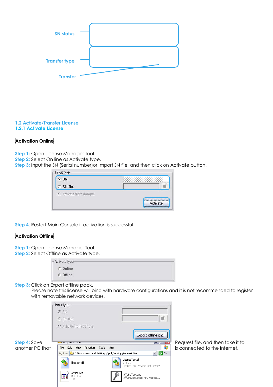 2 activate/transfer license | EZWatch Evolution User Manual | Page 112 / 130