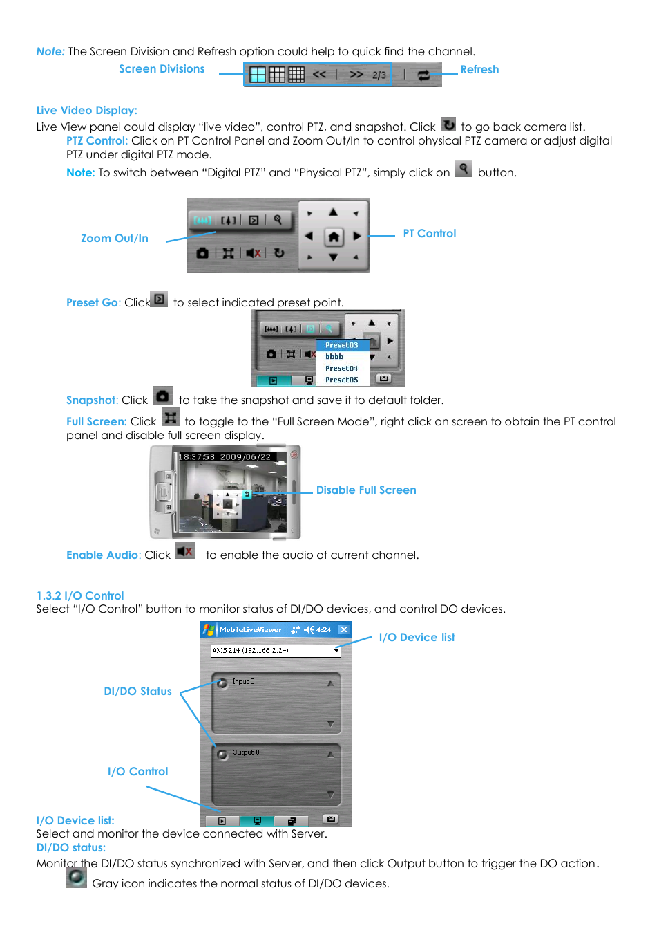 2 i/o control | EZWatch Evolution User Manual | Page 127 / 130