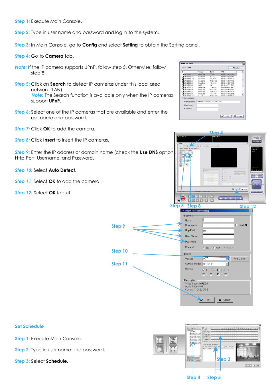 Set schedule | EZWatch Evolution User Manual | Page 16 / 130