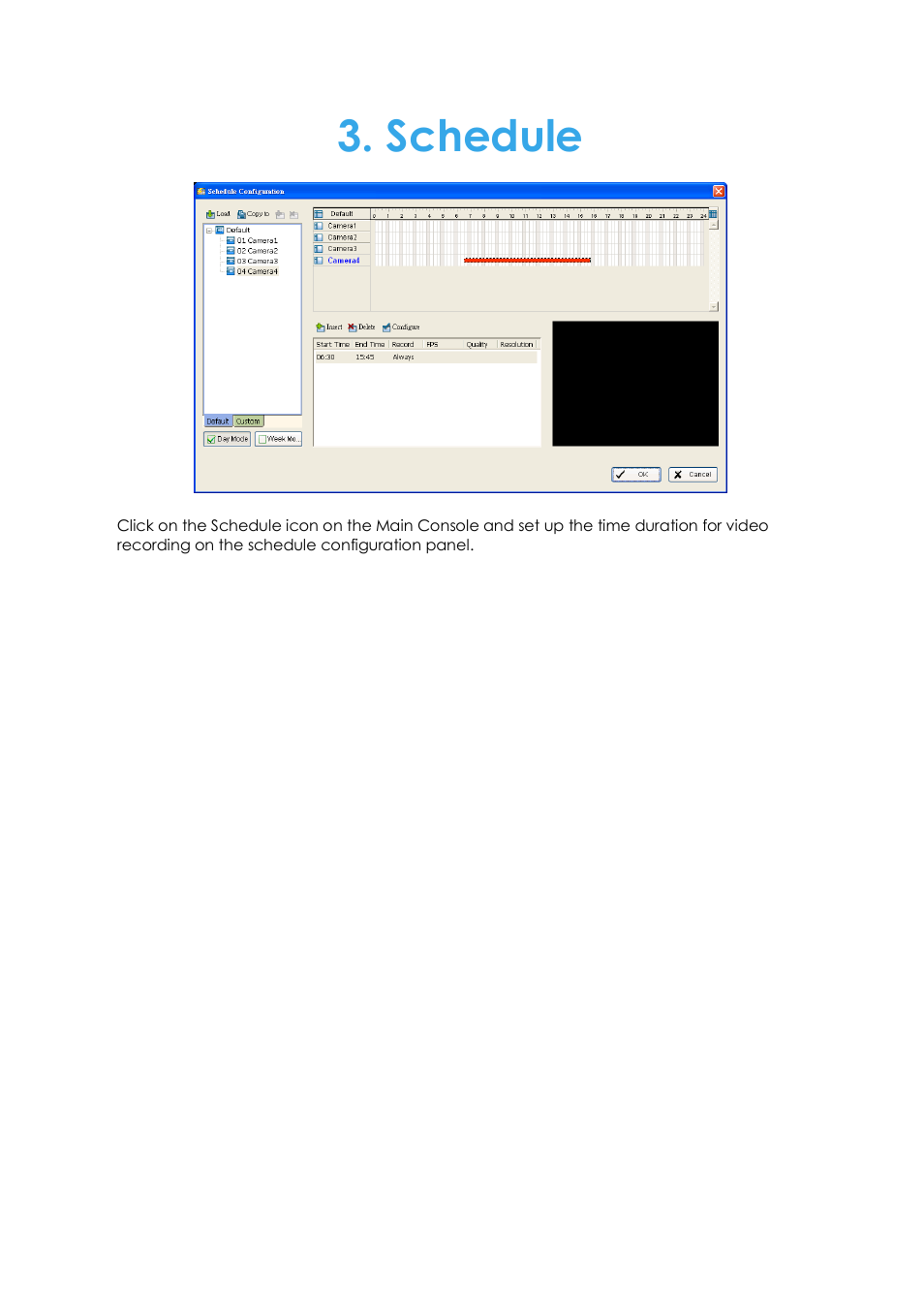 Schedule, E 43 | EZWatch Evolution User Manual | Page 43 / 130