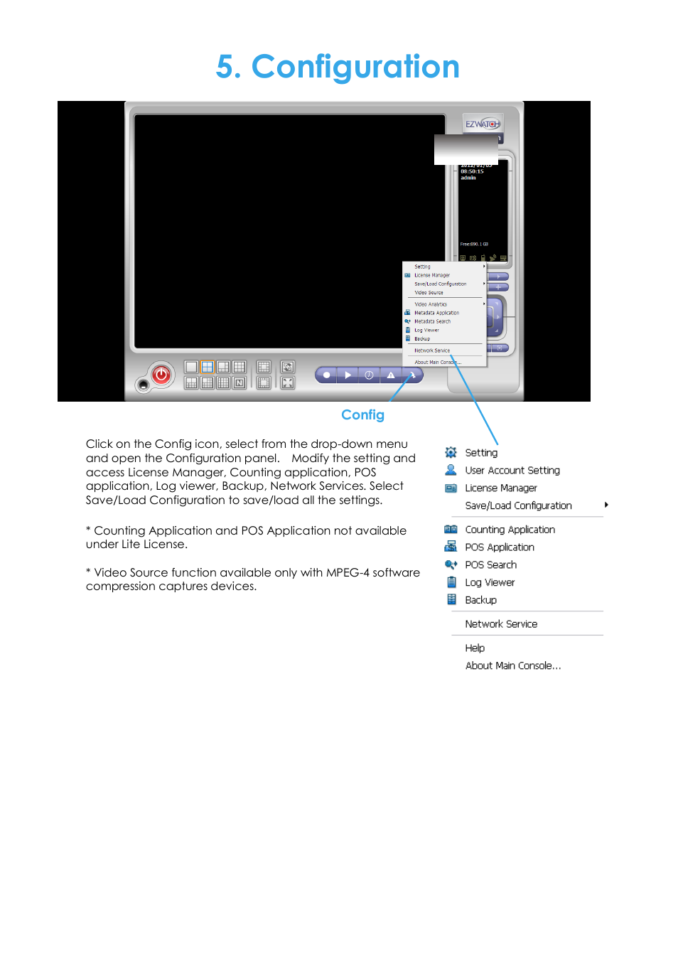 Configuration | EZWatch Evolution User Manual | Page 62 / 130