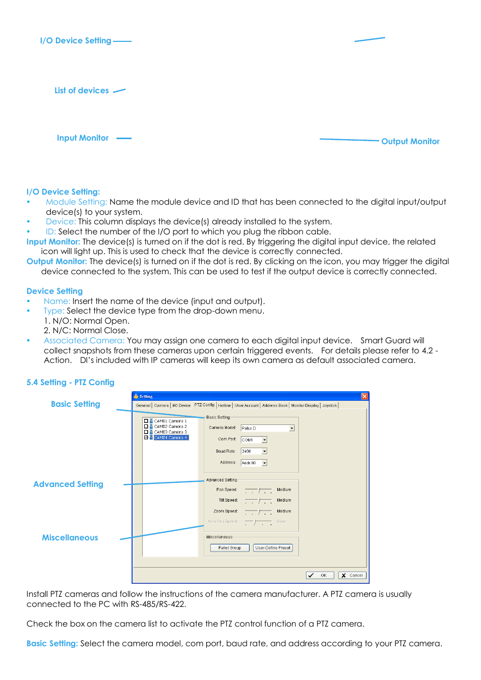 4 setting - ptz config | EZWatch Evolution User Manual | Page 69 / 130