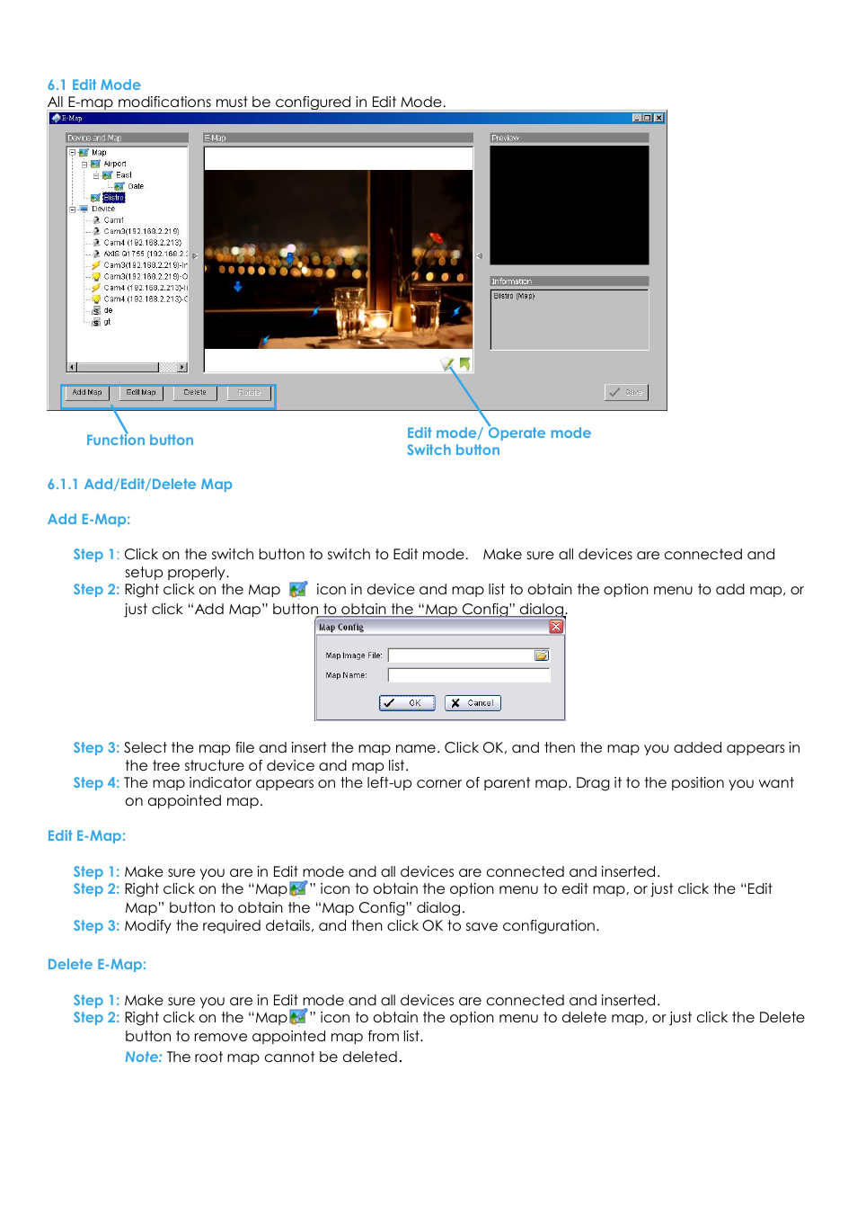1 edit mode, 1 add/edit/delete map | EZWatch Evolution User Manual | Page 87 / 130