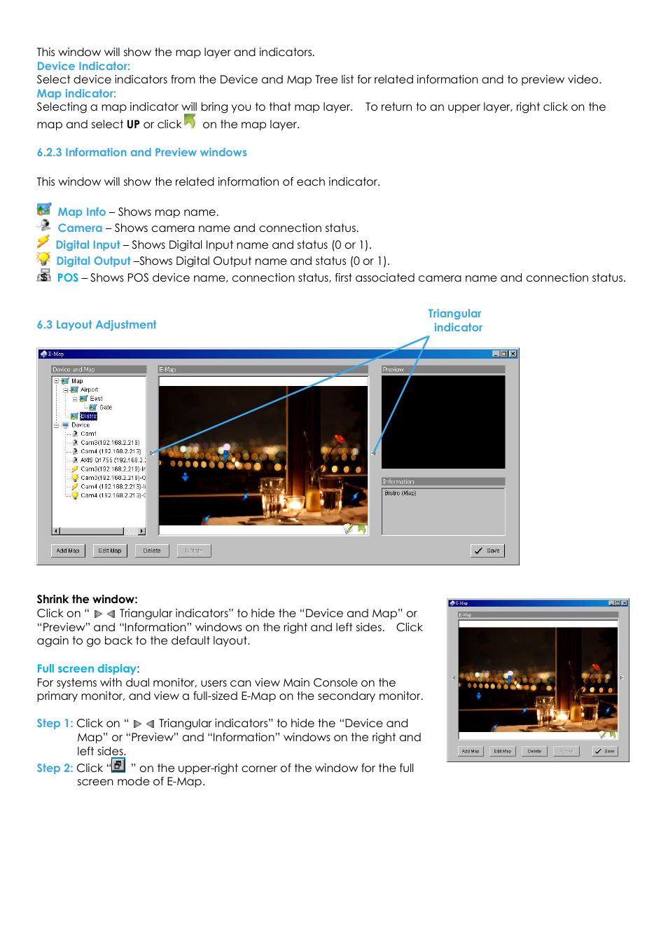 3 information and preview windows, 3 layout adjustment | EZWatch Evolution User Manual | Page 89 / 130
