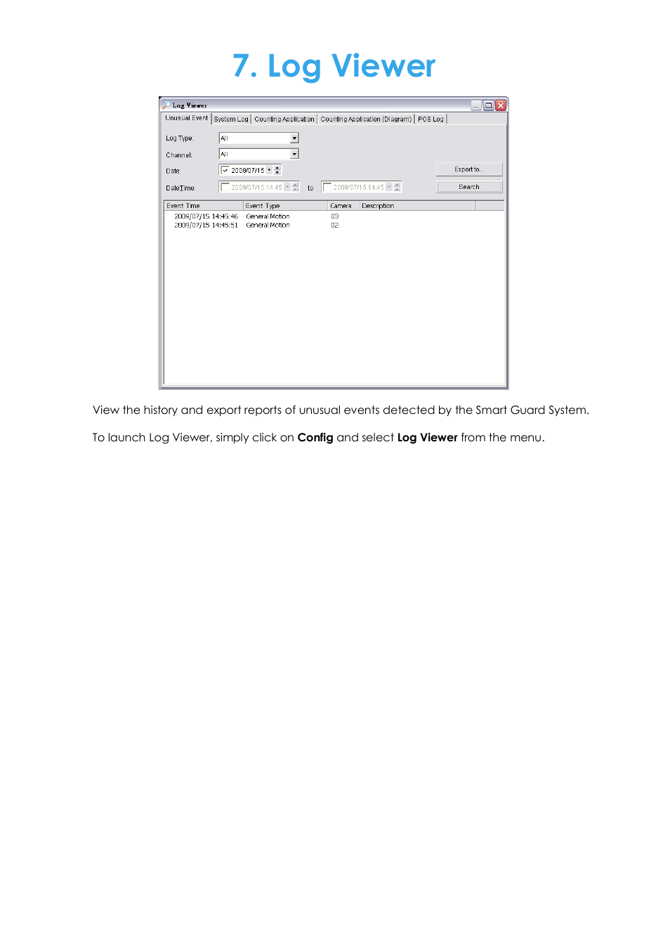 Log viewer | EZWatch Evolution User Manual | Page 90 / 130