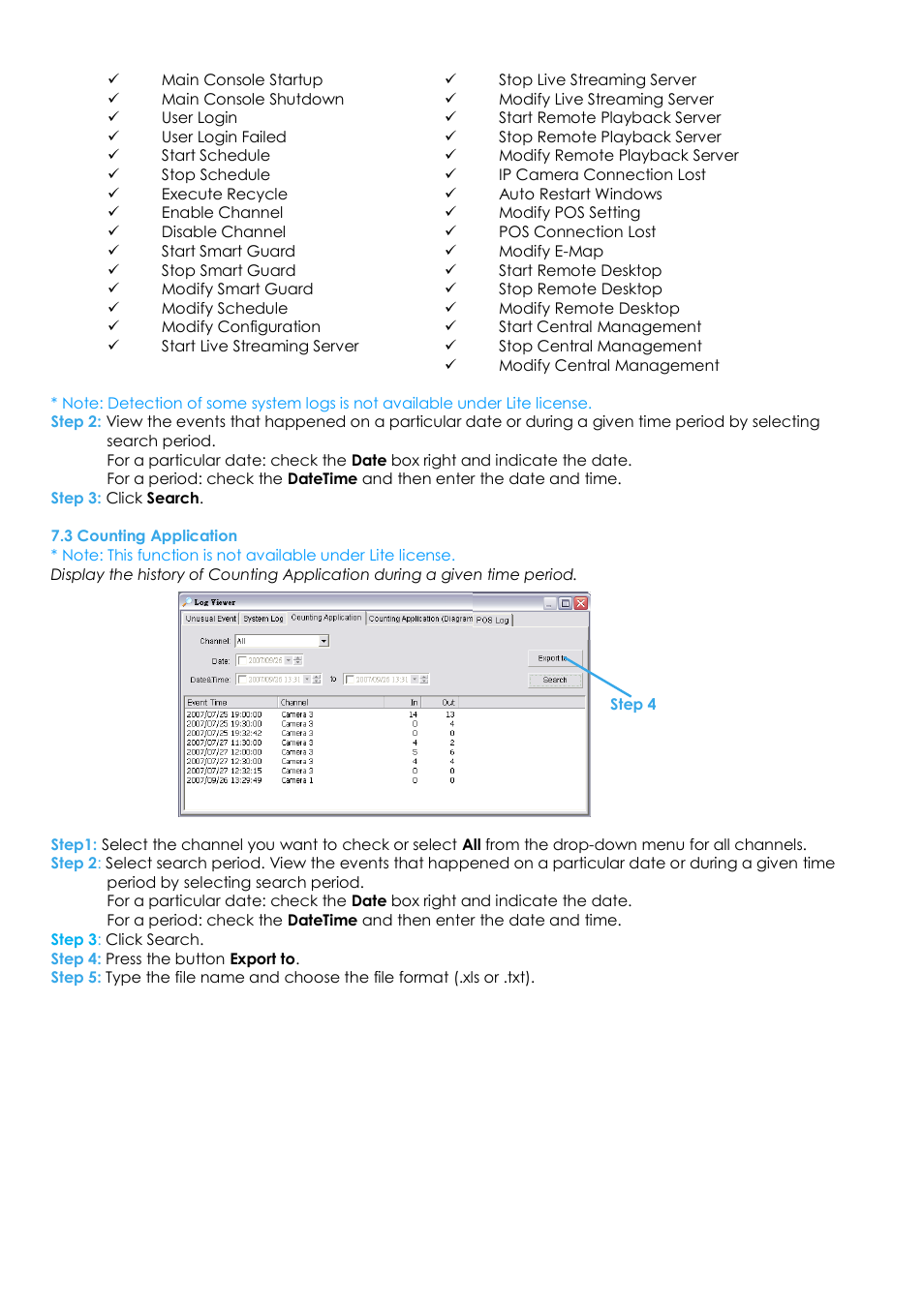 3 counting application | EZWatch Evolution User Manual | Page 92 / 130
