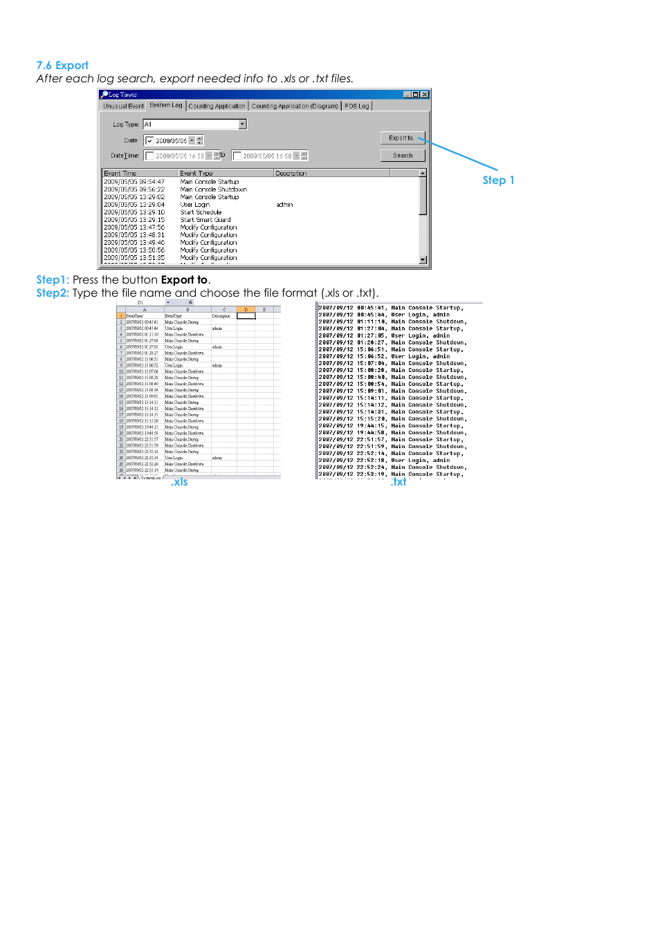 6 export | EZWatch Evolution User Manual | Page 94 / 130