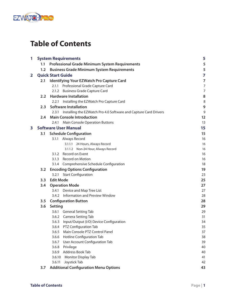 EZWatch Pro 4.0 User Manual | Page 2 / 124