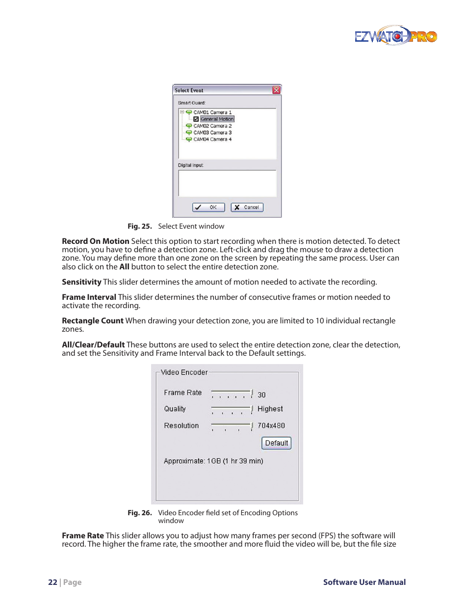 Fig. 25. select event window | EZWatch Pro 4.0 User Manual | Page 23 / 124