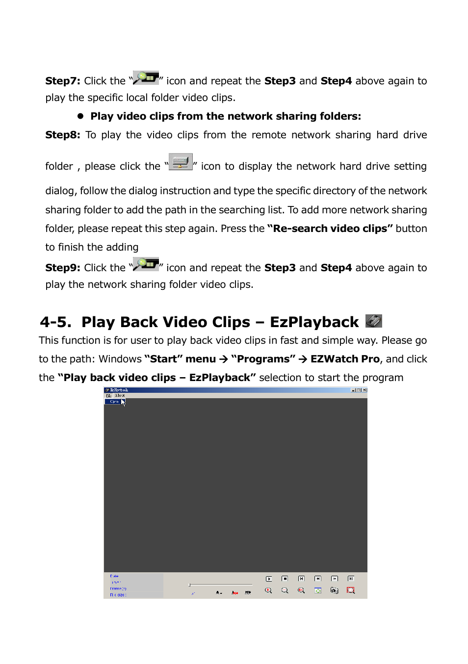 5. play back video clips – ezplayback | EZWatch Pro 3.1 User Manual | Page 100 / 159