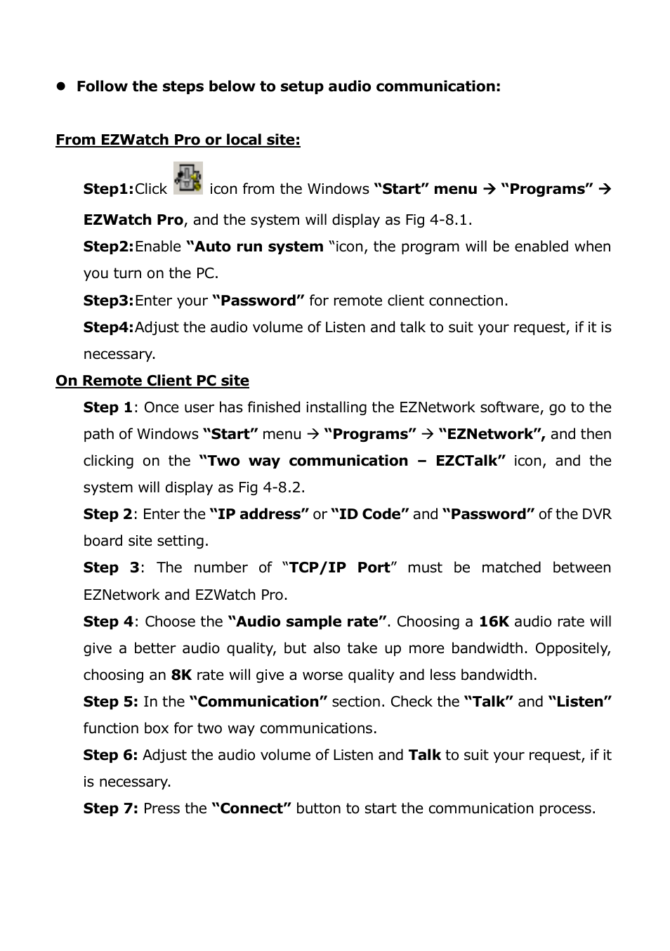 EZWatch Pro 3.1 User Manual | Page 104 / 159