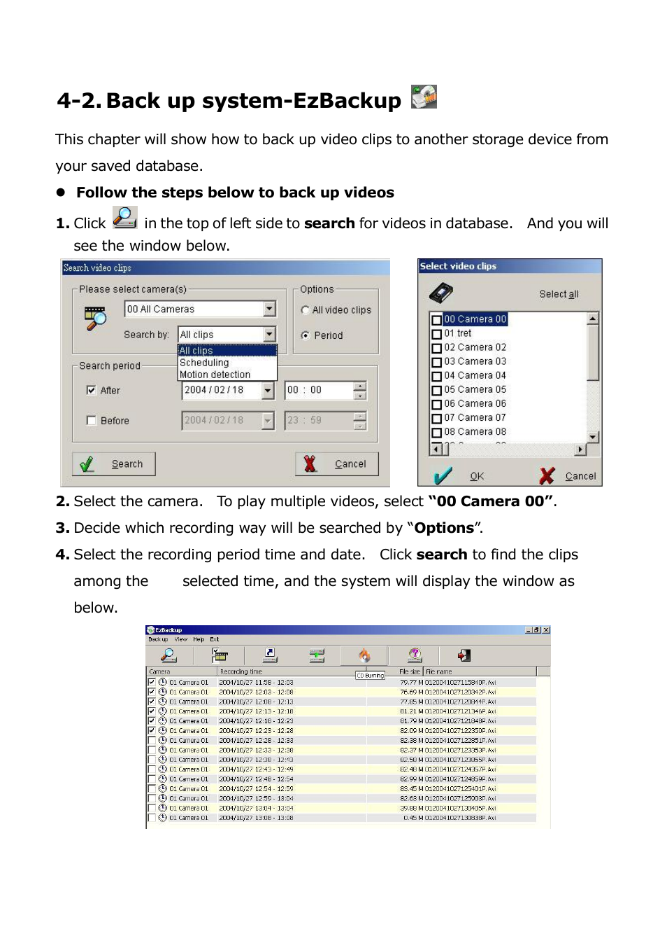 2. back up system-ezbackup | EZWatch Pro 3.1 User Manual | Page 91 / 159