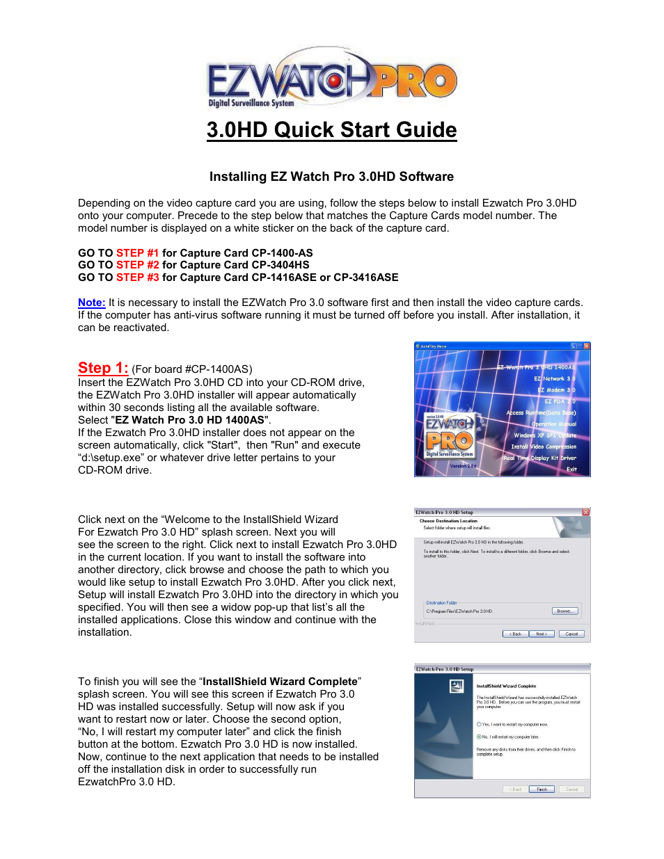 EZWatch Pro 3.1 User Manual | 8 pages