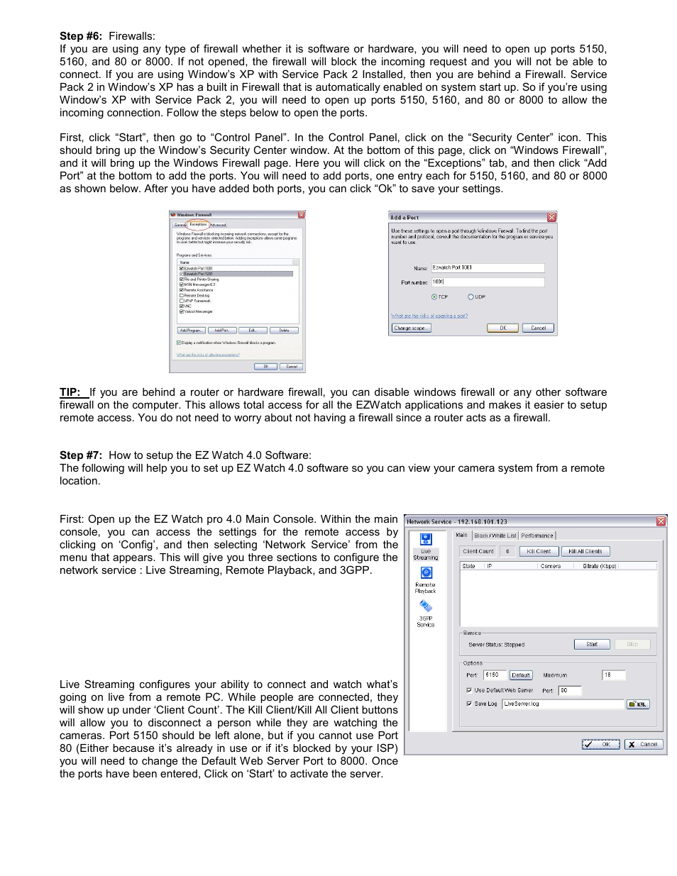 EZWatch EZWatchIP 4.0 User Manual | Page 6 / 8