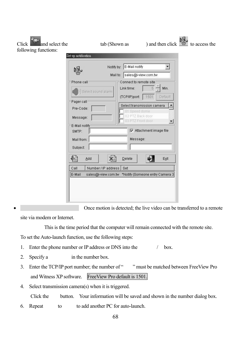 14. setting up notification | EZWatch Pro 3.0 User Manual | Page 68 / 104