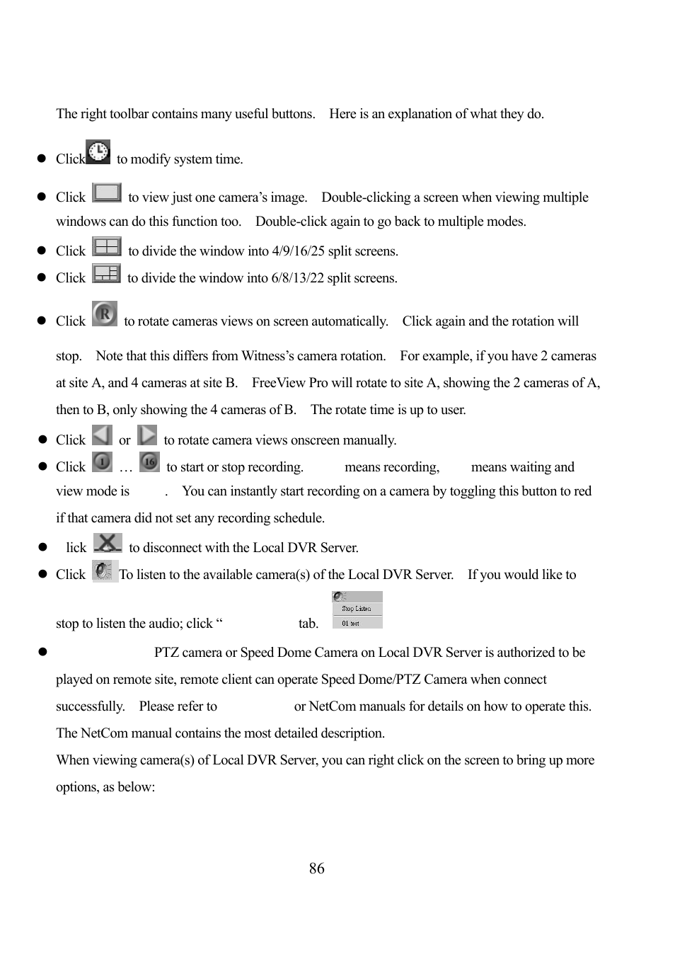 4. video window function description | EZWatch Pro 3.0 User Manual | Page 86 / 104