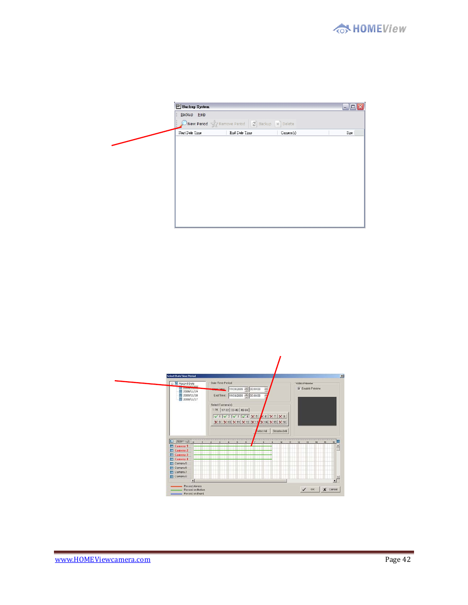Delete recorded information from the system | EZWatch HOMEView User Manual | Page 42 / 52