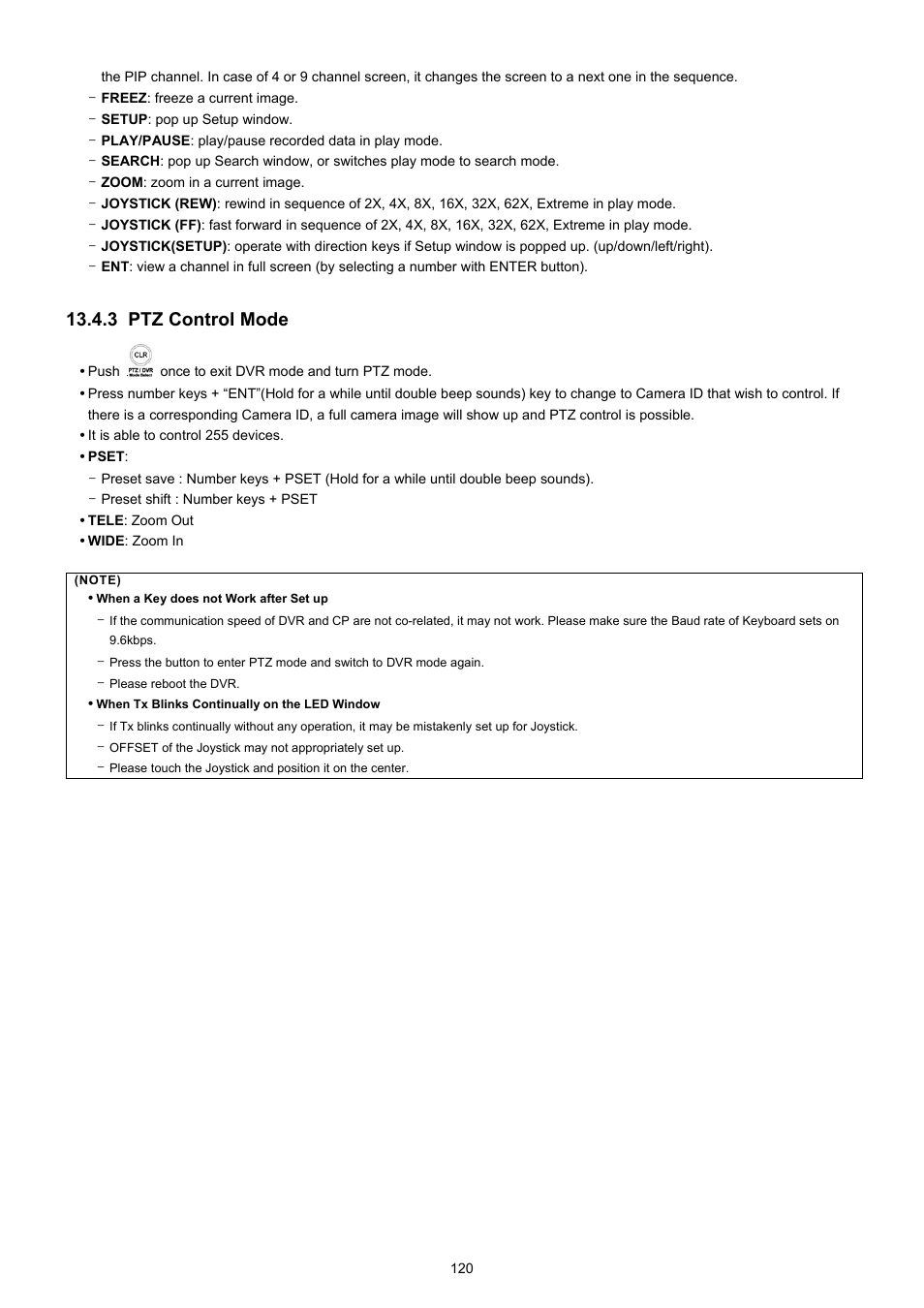 3 ptz control mode | EZWatch TurboView DVR User Manual | Page 120 / 128