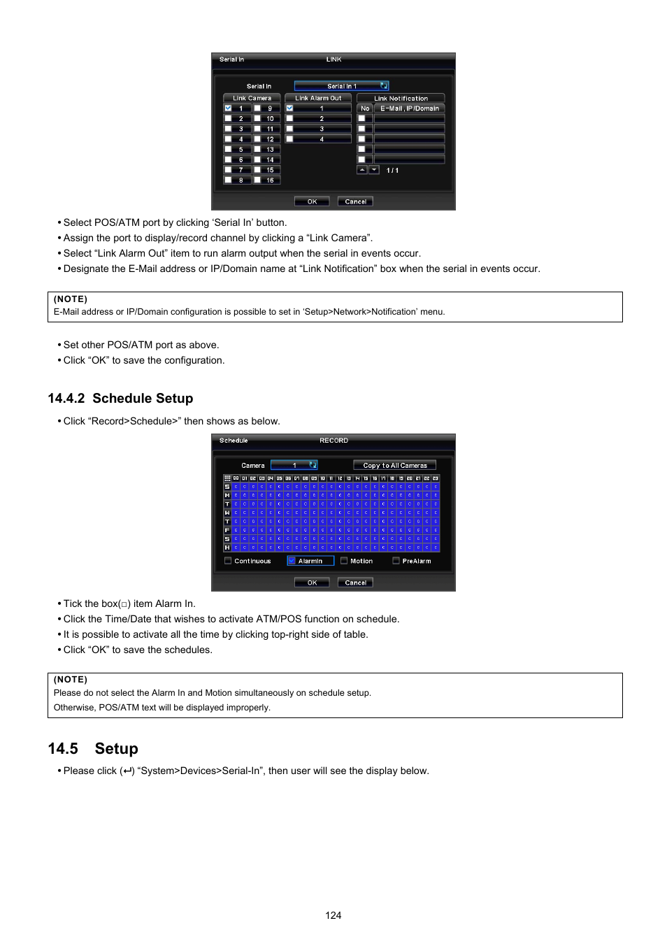 5 setup, 2 schedule setup | EZWatch TurboView DVR User Manual | Page 124 / 128