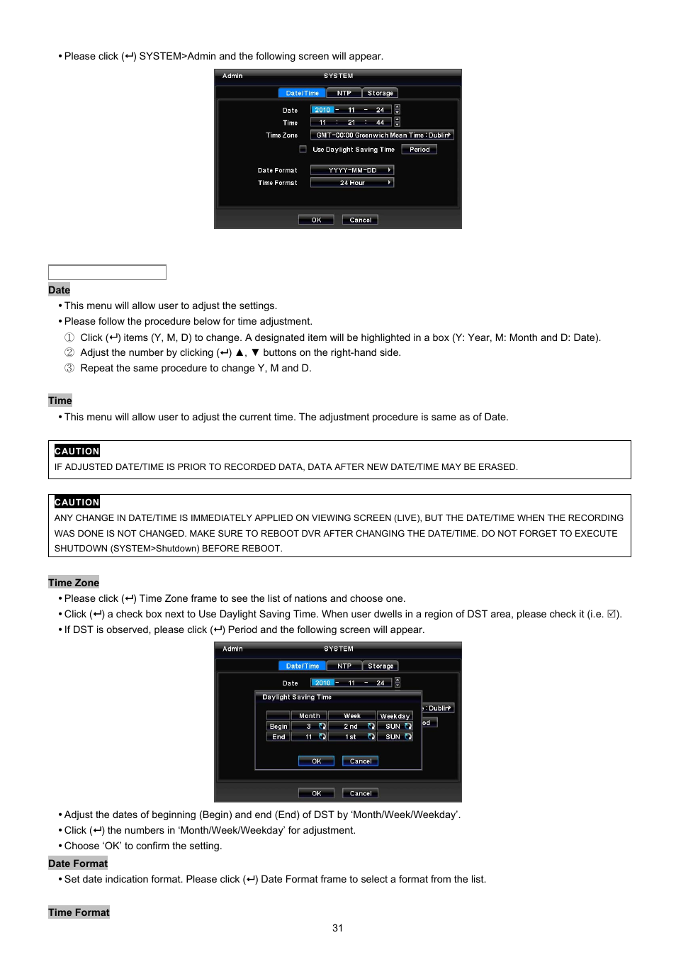 EZWatch TurboView DVR User Manual | Page 31 / 128