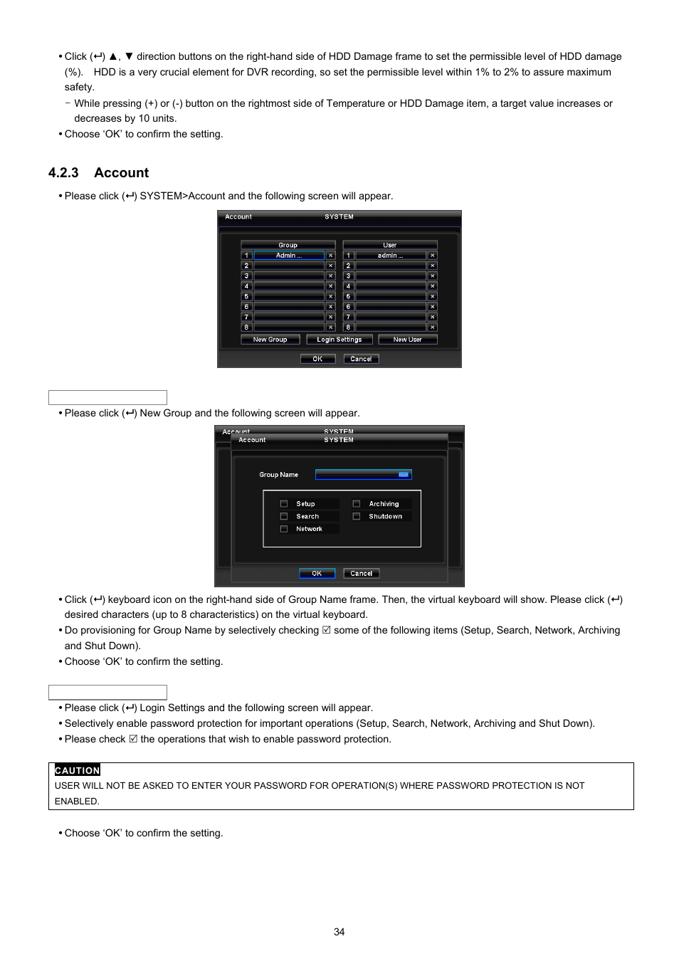 3 account | EZWatch TurboView DVR User Manual | Page 34 / 128