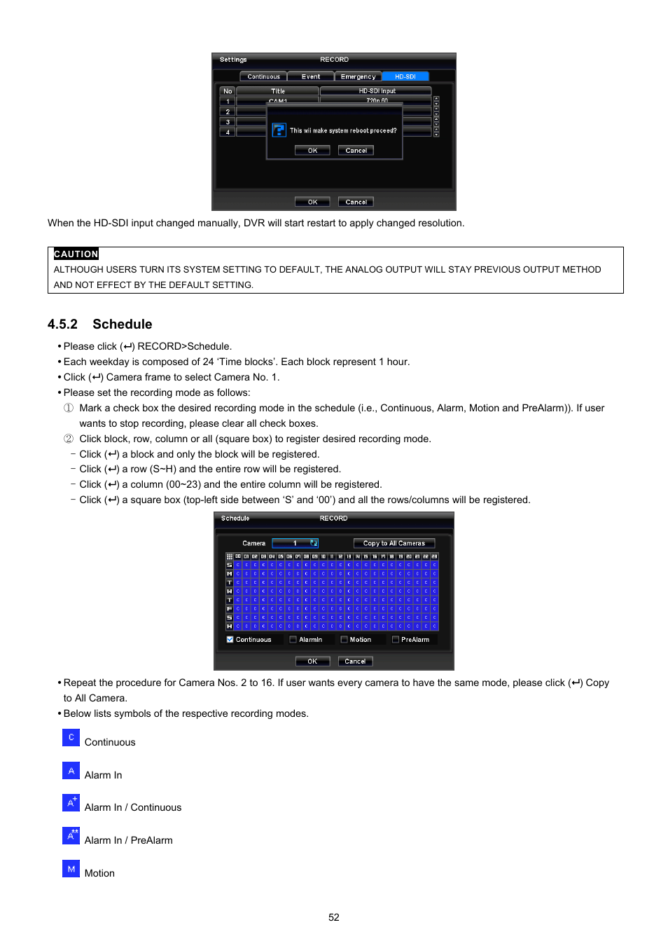 2 schedule | EZWatch TurboView DVR User Manual | Page 52 / 128