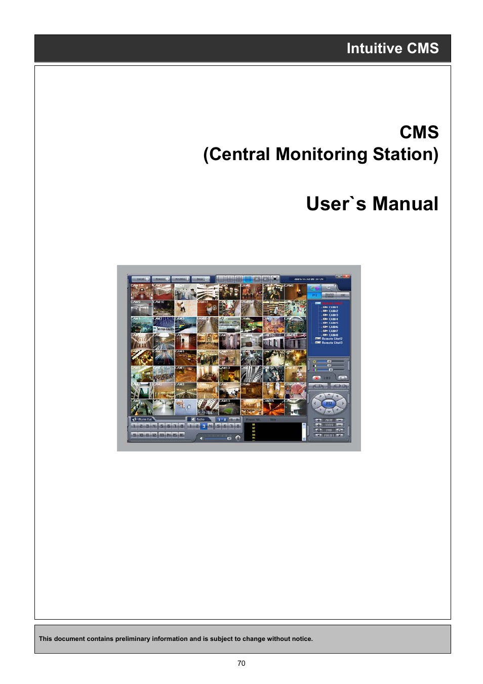 User`s manual, Cms (central monitoring station), Intuitive cms | EZWatch TurboView DVR User Manual | Page 70 / 128