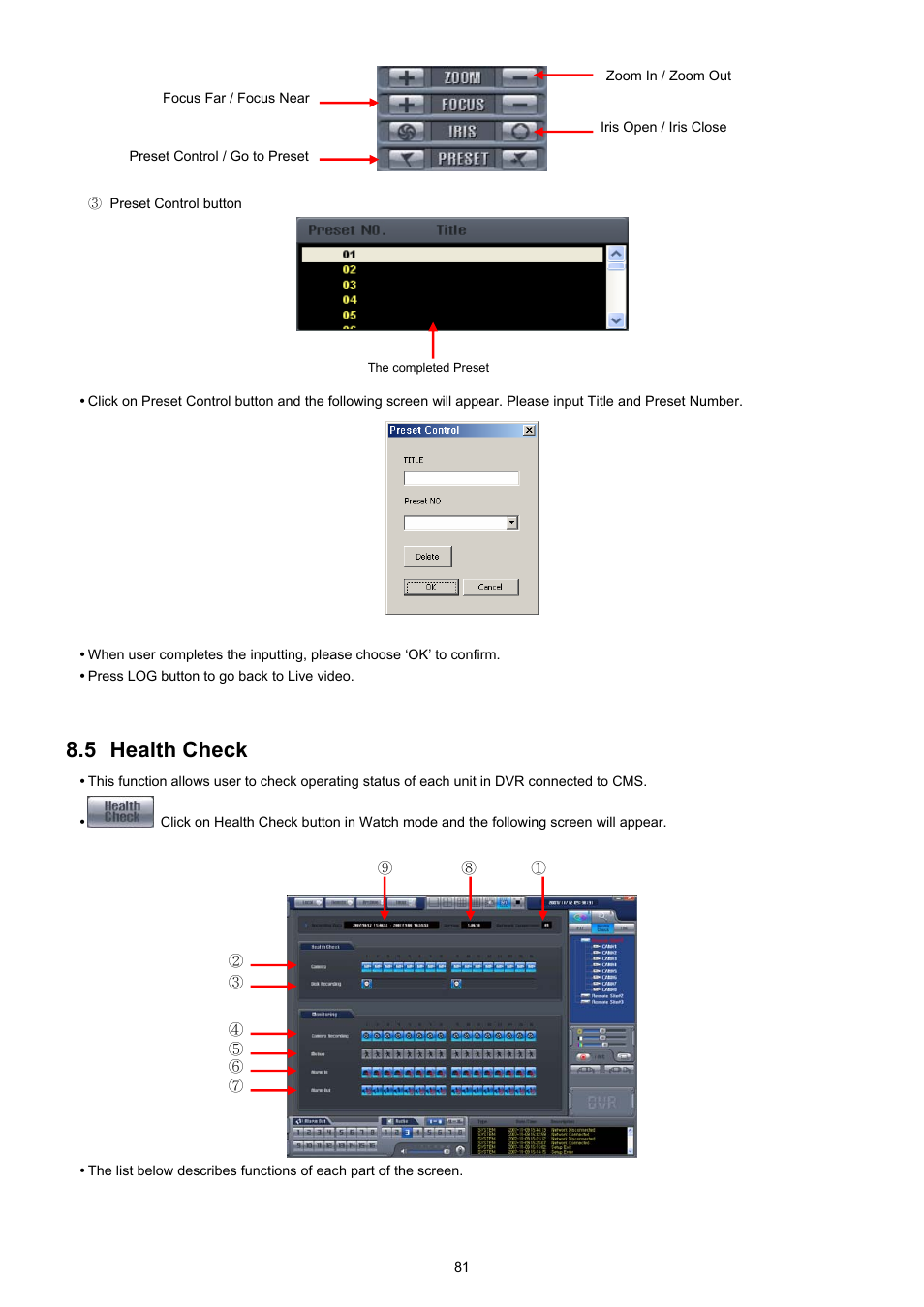 5 health check | EZWatch TurboView DVR User Manual | Page 81 / 128